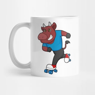 Bull at Inline skating with Roller skates Mug